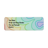 Kleurrijke Rainbow Pride adres retouretiket Etiket (Voorkant)