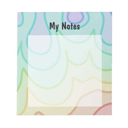 Kleurrijke Rainbow Pride Wiggle Notitieblok (Voorkant)