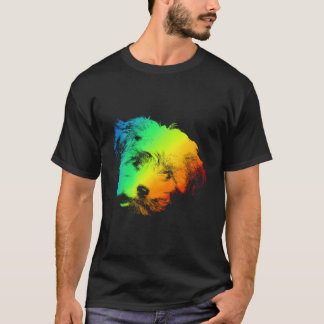 Kleurrijke Rainbow Shirt Schattigee Shichon Lover