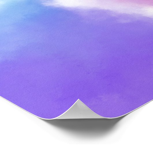 Kleurrijke Rainbow Sky Abstract schilderij Poster (Hoek)