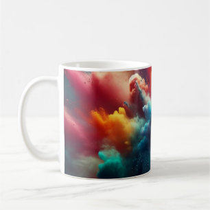 Kleurrijke Rainbow Smoke Explosion Koffiemok