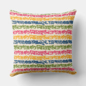 Kleurrijke Rainbow Stripes Kinder Nursery Kussen (Achterkant)