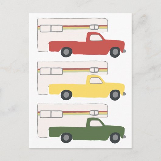 Kleurrijke Rasta Camper Trailer Briefkaart (Voorkant)