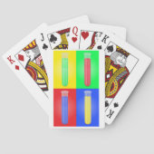 Kleurrijke Reageerbuizen Pokerkaarten (Achterkant)