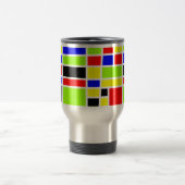 Kleurrijke rechthoeken 01 - Gepersonaliseerd Reisbeker (Center)
