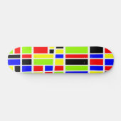 Kleurrijke Rechthoeken 03 - Oude Stijl Skateboard (Horizontaal)