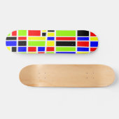 Kleurrijke Rechthoeken 03 - Oude Stijl Skateboard (Horizontaal)