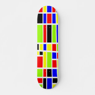 Kleurrijke Rechthoeken 03 - Oude Stijl Skateboard