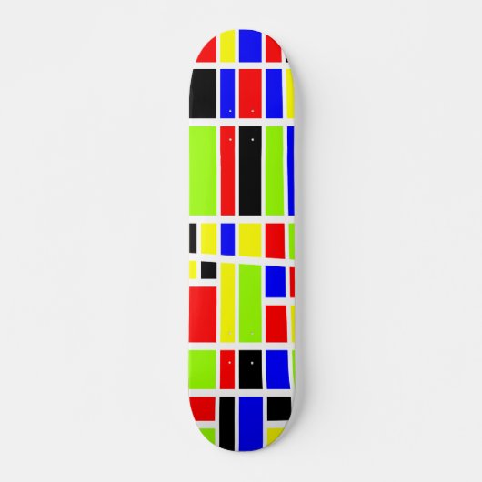 Kleurrijke Rechthoeken 03 - Oude Stijl Skateboard (Voorkant)