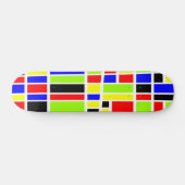 Kleurrijke rechthoeken 04 - Oude school Skateboard (Horizontaal)