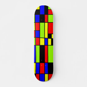 Kleurrijke rechthoeken 05 - Oude school Skateboard