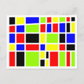 Kleurrijke rechthoeken briefkaart (Voorkant)