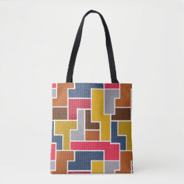 Kleurrijke rechthoeken draagtas