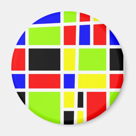 Kleurrijke rechthoeken magneet (Voorkant)