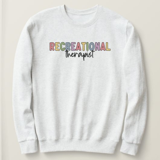 Kleurrijke Recreatietherapeut Trui (Design voorkant)