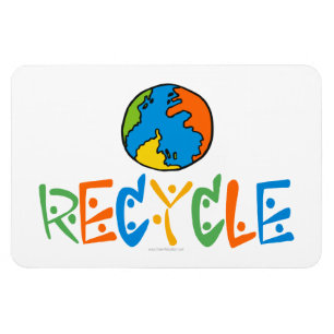 Kleurrijke recycling magneet