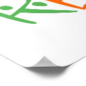 Kleurrijke recycling poster (Hoek)