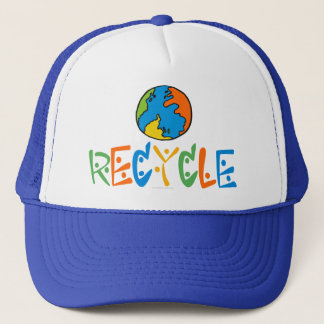 Kleurrijke recycling trucker pet