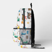 Kleurrijke recyclingvuilniswagens en -bakken bedrukte rugzak (Rechts)
