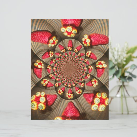 Kleurrijke Red Delight: Strawberry Kaleidoscope Ar (Staand voorkant)