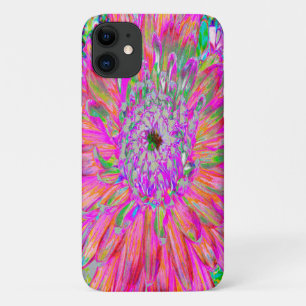 Kleurrijke Regenboog Abstracte Sierlijke Dahlia Bl iPhone 11 Hoesje
