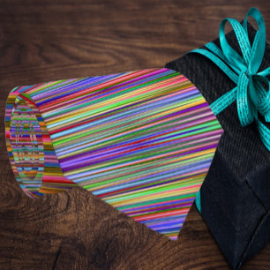 Kleurrijke regenboog Abstracte strips geometrische Stropdas