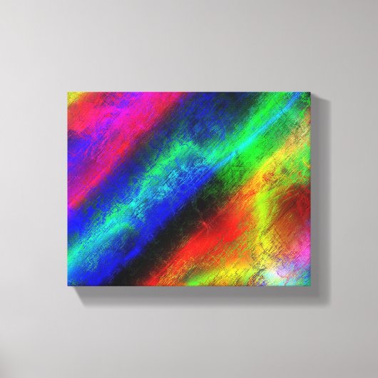 kleurrijke regenboog abstracte textuur canvas afdruk (Voorkant)