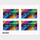 kleurrijke regenboog abstracte textuur gewoon raar rechthoekige sticker (Vel)