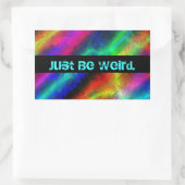 kleurrijke regenboog abstracte textuur gewoon raar rechthoekige sticker (Tas)