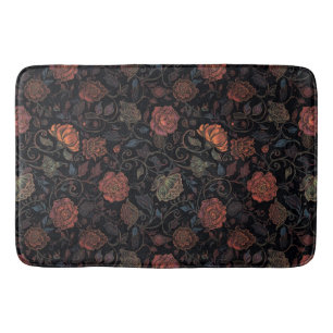Kleurrijke regenboog bloemmotief vintage badmat