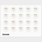 Kleurrijke regenboog boho afstuderen voeg naam jaa ronde sticker (Vel)