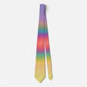 Kleurrijke regenboog Concentrische cirkelruimte Stropdas