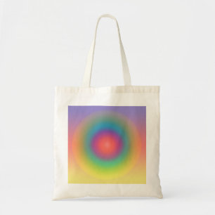 Kleurrijke regenboog Concentrische cirkelruimte Tote Bag