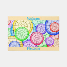 Kleurrijke regenboog concentrische cirkels gebied