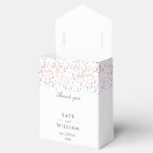 Kleurrijke Regenboog Confetti Bruiloft Bedankdoosjes (Geopend)