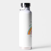 Kleurrijke regenboog dank u leraar waardering waterfles (Rechts)