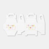 Kleurrijke regenboog Dank u wel, kinderen van de B Bedankdoosjes (Uitgevouwen)