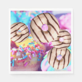 Kleurrijke Regenboog Donuts Papieren servetten