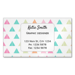 Kleurrijke regenboog driehoek grafisch ontwerp ret magnetisch visitekaartje
