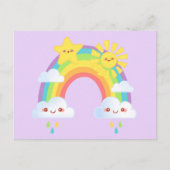 Kleurrijke regenboog esthetisch briefkaart (Voorkant)