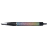 Kleurrijke regenboog Faux Glitter Pink Blauw Pen (Voorkant)