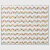 Kleurrijke Regenboog Geruite Golf Streep Patroon Cadeaupapier (Vlak)