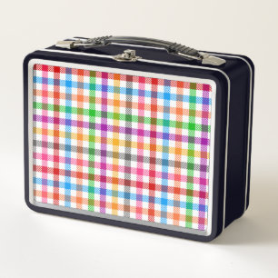Kleurrijke Regenboog Gingham Schotse Ruit Ontwerp