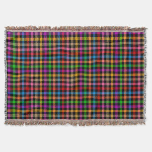 Kleurrijke Regenboog Gingham Schotse Ruit Ontwerp Deken