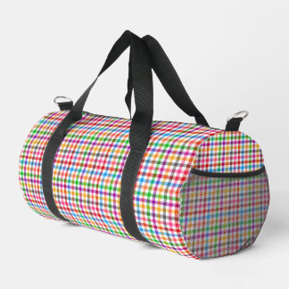 Kleurrijke Regenboog Gingham Schotse Ruit Ontwerp  Plunjezak