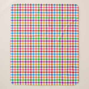 Kleurrijke Regenboog Gingham Schotse Ruit Ontwerp  Sherpa Deken