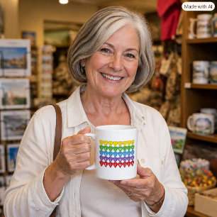 Kleurrijke Regenboog Harten Illinois Pride Grafisc Koffiemok