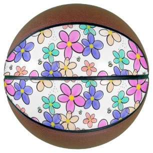 kleurrijke regenboog heldere bloemen hommels bloem basketbal