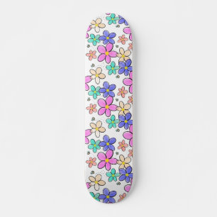 kleurrijke regenboog heldere bloemen hommels bloem skateboard