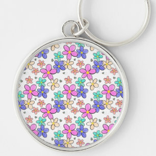 kleurrijke regenboog heldere bloemen hommels bloem sleutelhanger